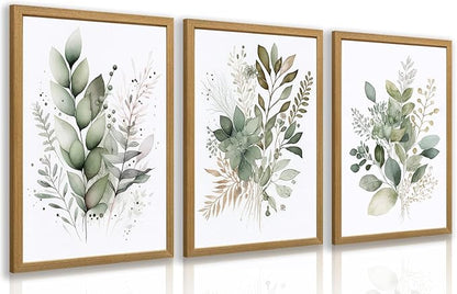 Eucalyptus Watercolor Wall Decor – 3 Piece