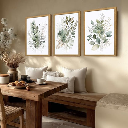 Eucalyptus Watercolor Wall Decor – 3 Piece
