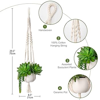 Artificial Hanging Succulent Planter
