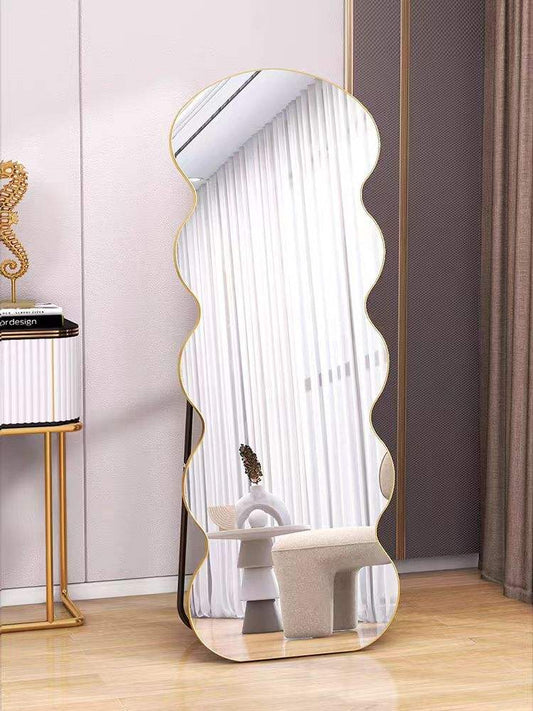 Wave Shaped Full-Length Mirror